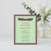 Groene Baby shower Flat Invitation Kaart (Staand voorkant)