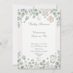 Groene baby shower kaart