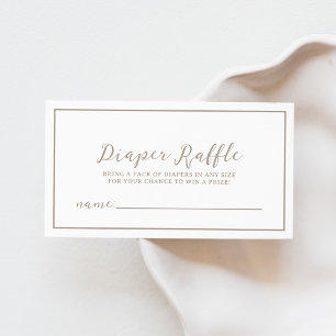 Groene Baby shower Luier Raffle Enclosure Kaart
