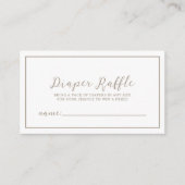 Groene Baby shower Luier Raffle Enclosure Kaart (Voorkant)
