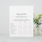 Groene Baby shower met kalligrafie (Staand voorkant)