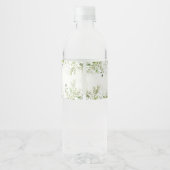 Groene Baby Shower met Olifant Waterfles Etiket (Achterkant)