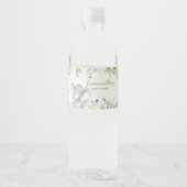 Groene Baby Shower met Olifant Waterfles Etiket (Voorkant)