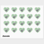 groene baby shower olifant hart sticker (Vel)