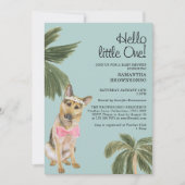 Groene Baby shower Tropische Palm Duitse Herdersho Kaart (Voorkant)