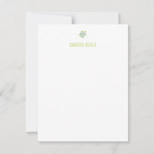 Groene Baby Turtle Stationery Persoonlijke Note Ka Notitiekaartje