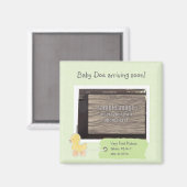 Groene Baby Ultrasound Foto Aangepaste eendenmagne Magneet (Voorkant / Achterkant)