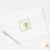 Groene Baby Vierkante Sticker (Envelop)