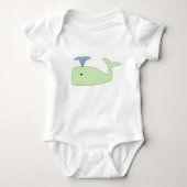 Groene Baby walvisapparel Romper (Voorkant)