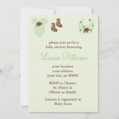 Groene babykleding Neutraal Baby shower Kaart (Voorkant)