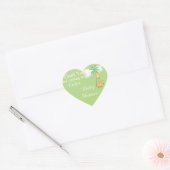 Groene babyshowerbaby giraffe bedankstickers hart sticker (Envelop)