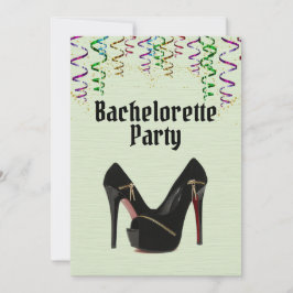 Groene Bachelorette Party-uitnodiging met RSVP-inf Kaart