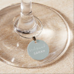 Groene Bachelorette Persoonlijke Bridesmaid Gift Wijnglashanger<br><div class="desc">Green Bachelorette Persoonlijke Bridesmaid Gift wine charm</div>