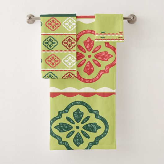 Groene badhanddoekenset  bad handdoek (Insitu)