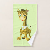Groene badhanddoekset Baby Giraffe - Kies kleur Bad Handdoek (Handdoek)