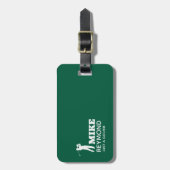 Groene bagagelabel voor een golfer (Voorkant verticaal)