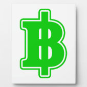 GROENE BAHT TEKEN ฿ Thais geld Valuta ฿ Fotoplaat (Voorkant)