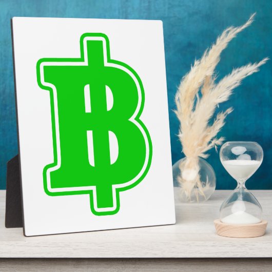 GROENE BAHT TEKEN ฿ Thais geld Valuta ฿ Fotoplaat (Zijkant)