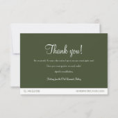 Groene Bakkerij Cake Care Instructie Kaart Notitiekaartje (Achterkant)