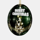 Groene bal Kerstmis Keramisch Ornament (Rechts)