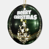 Groene bal Kerstmis Keramisch Ornament (Links)