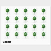 Groene ballon Happy Birthday Design Vierkante Sticker (Vel)
