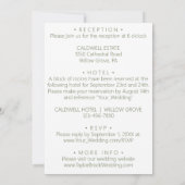 Groene ballonnen. Elegant bruiloft Uitnodiging (Achterkant)