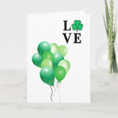 Groene ballonnen IK HOU VAN Ierland Multifunctione Kaart (Voorkant)