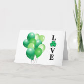 Groene ballonnen IK HOU VAN Ierland Multifunctione Kaart (Voorkant)
