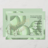 Groene ballonnen op jaarbasis om het even welke kl kaart (Voorkant / Achterkant)