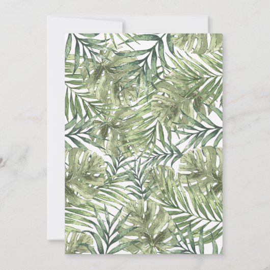 Groene ballonnen Safari Animals Baby shower Kaart (Achterkant)