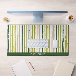 Groene bambo strepen patroon minimalistisch bureaumat