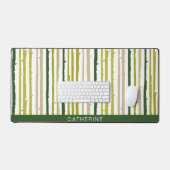 Groene bambo strepen patroon minimalistisch bureaumat (Keyboard & Muis)