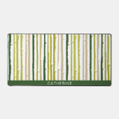 Groene bambo strepen patroon minimalistisch bureaumat (Voorkant)