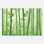 Groene bamboe alle gelegenheden inpakpapier vel (Voorkant)