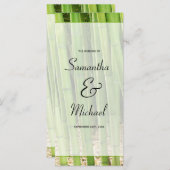 Groene Bamboe Aziatische bruiloft programma Programmakaart (Voorkant / Achterkant)