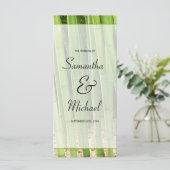 Groene Bamboe Aziatische bruiloft programma Programmakaart (Staand voorkant)