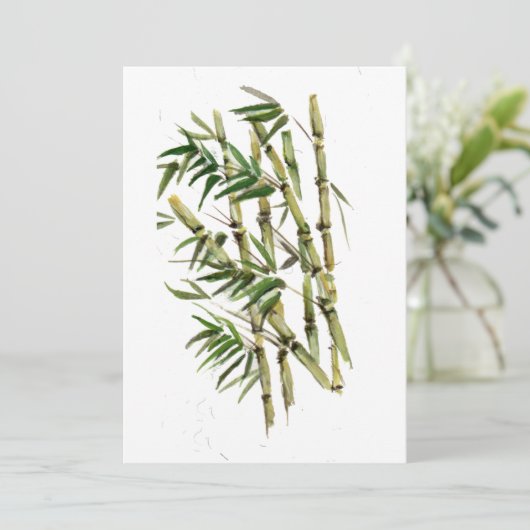 groene bamboe bedankkaart (Staand voorkant)