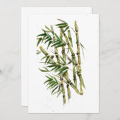 groene bamboe bedankkaart (Voorkant / Achterkant)