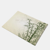 Groene bamboe beige grunge deurmat (Schuin)