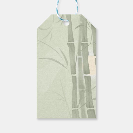 Groene bamboe cadeaulabel (Achterkant)