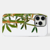Groene bamboe geïsoleerd op witte achtergrond iPhone hoesje (Achterkant horizontaal)