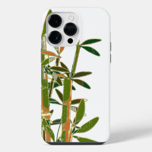 Groene bamboe geïsoleerd op witte achtergrond iPhone 14 pro max hoesje
