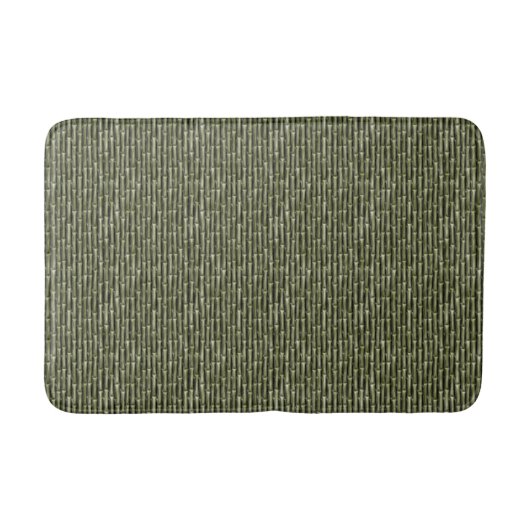 Groene Bamboe Kunst Patroon Badmatten (Voorkant)