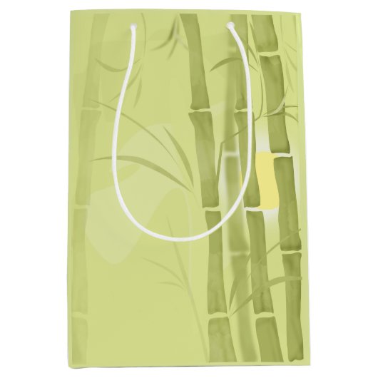 Groene bamboe medium cadeauzakje (Voorkant)