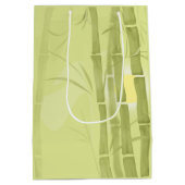 Groene bamboe medium cadeauzakje (Achterkant)