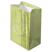 Groene bamboe medium cadeauzakje (Achterkant Gekanteld)
