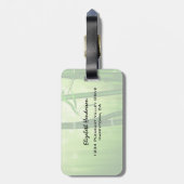 Groene bamboe met Bleke lampjes achterin Bagagelabel (Achterkant verticaal)