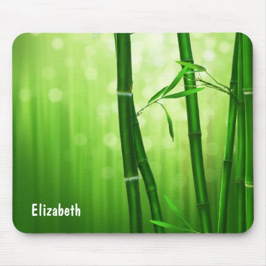 Groene bamboe met Bleke lampjes achterin Muismat (Voorkant)