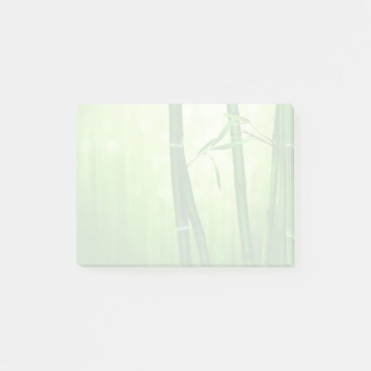Groene bamboe met Bleke lampjes achterin Post-it® Notes (Voorkant)